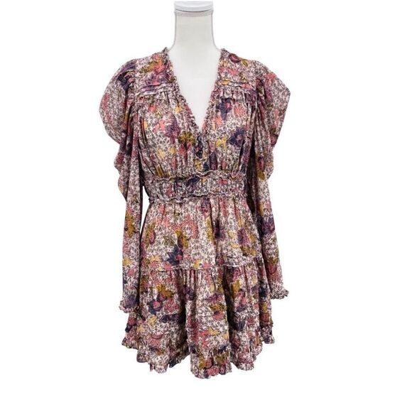 ULLA JOHNSON Dress Floral Julie Cotton Size 8 - Picture 2 of 14
